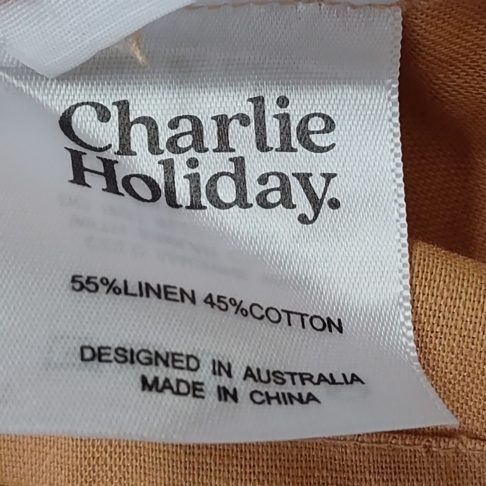 Charlie Holiday Saint Wrap Top Women's Almond Wrap Top Size M NWT - Picture 9 of 10
